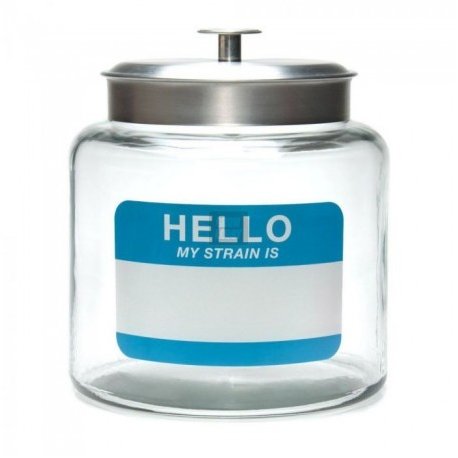 Bote vidrio grande tapa cristal