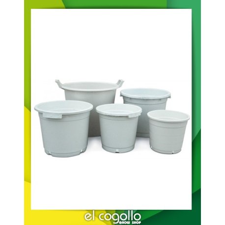 Maceta redonda blanca 25 cm 10 L